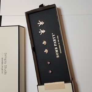 Bomb Party Earrings 3 pair Simply Studs